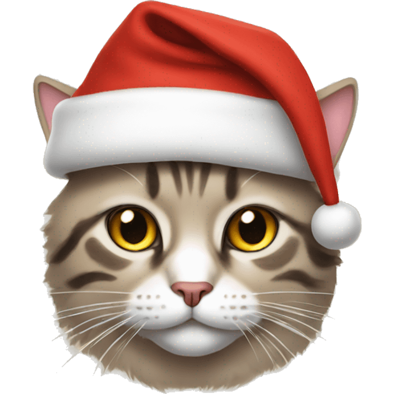 cat wearing santas hat emoji