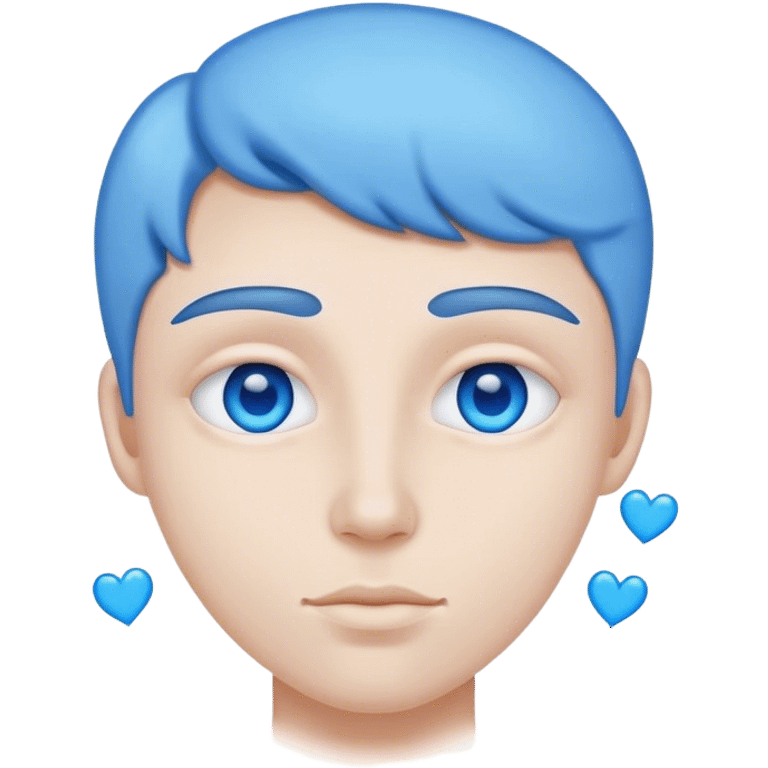 emoji face blue hearts instead of eyes emoji