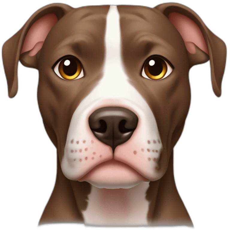 a female pitbull dog, brown with light colored eyes emoji