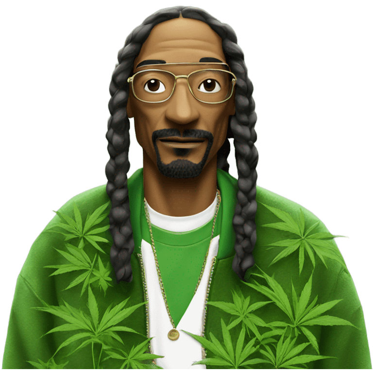 Weed and snoop dogg emoji