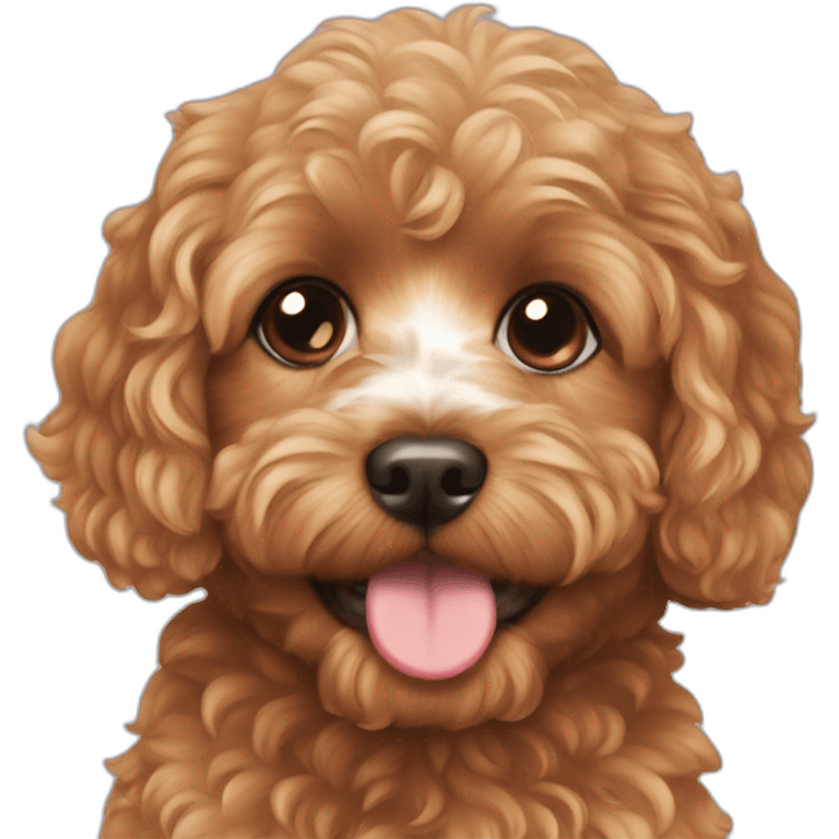 Cavapoo with a puppy cut emoji