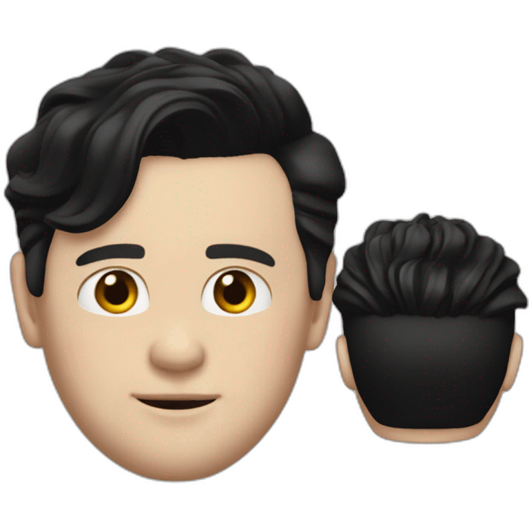 Paul Walter Hauser slicked back black hair emoji