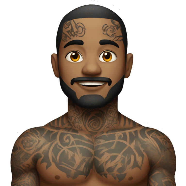 tattooed man very attractive emoji