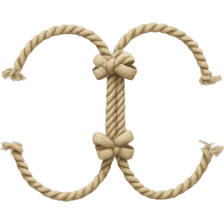 Bow made out of rope with two loops at the top emoji