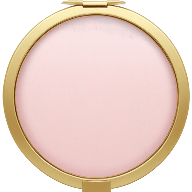 pastel pink powder compact with mirror emoji