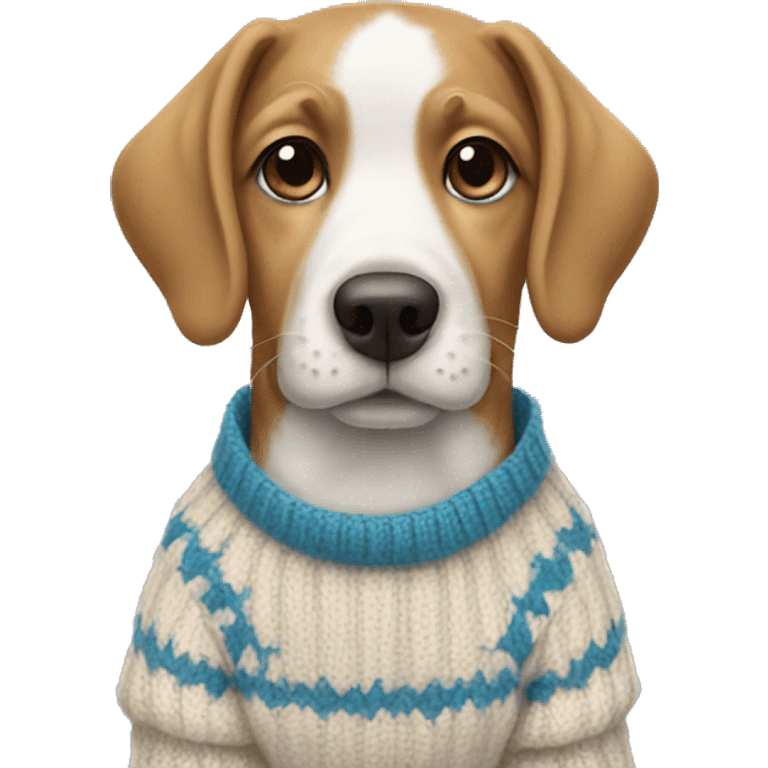 Dog wearing an sweater emoji