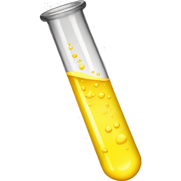 Test tube filled by yellow liquid emoji