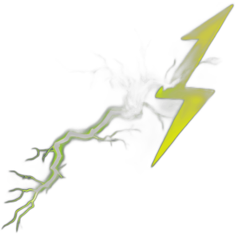 radioactive lightning emoji