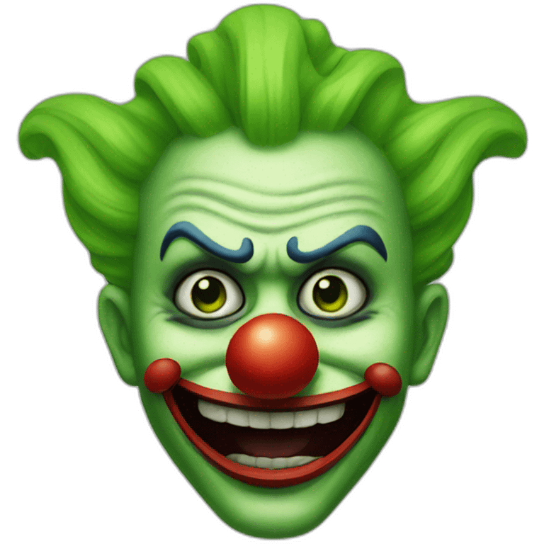 toxic green clown emoji