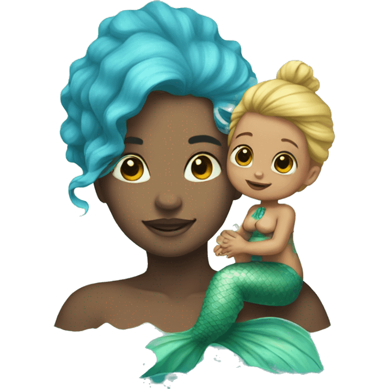 Mermaid and baby  emoji