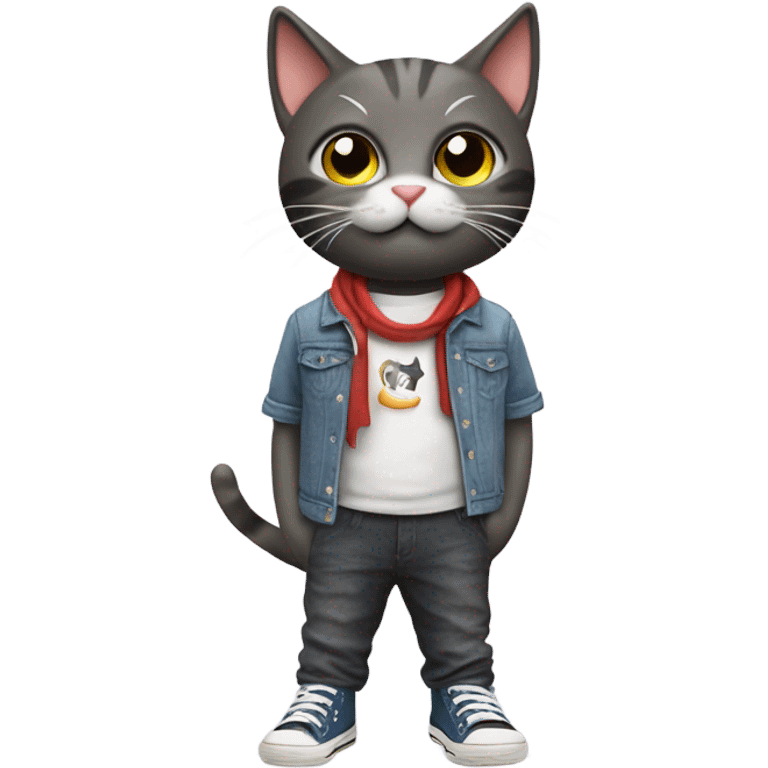  Cat wear Converse ￼  emoji