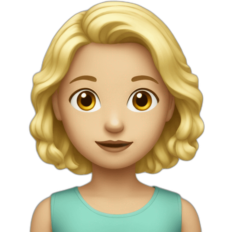 little blonde girl emoji