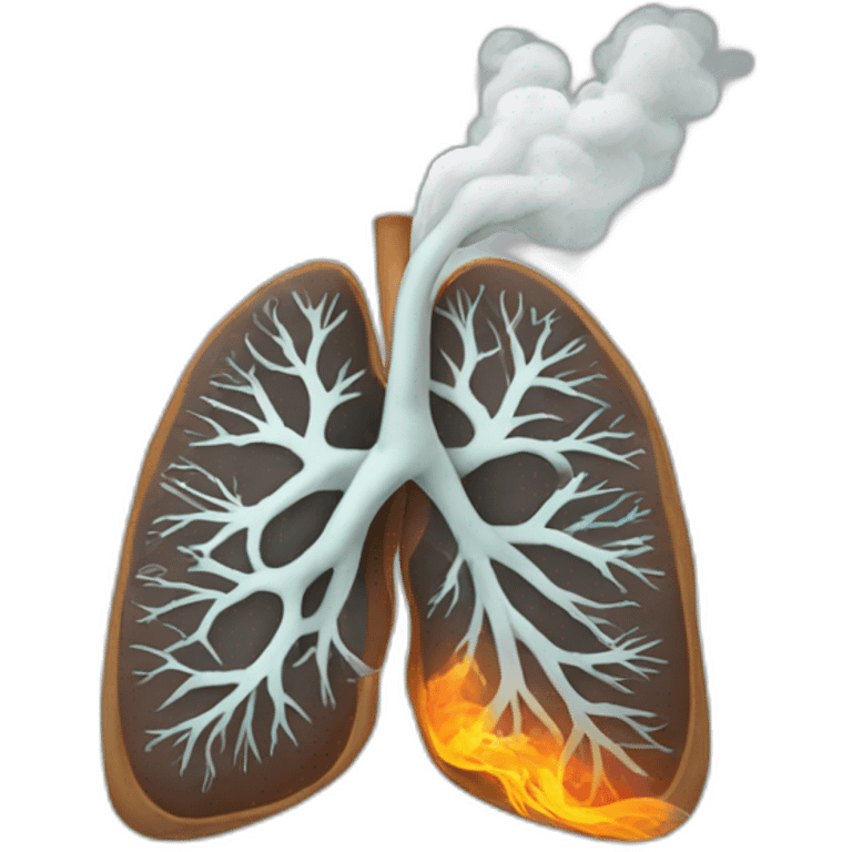 organic lung, smoke emoji