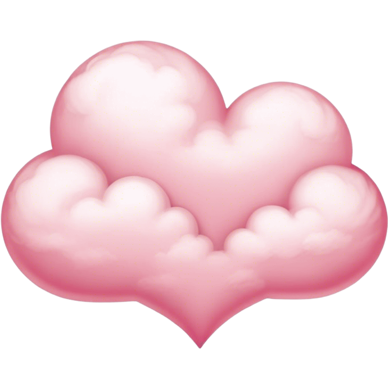 pink heart + cloud emoji