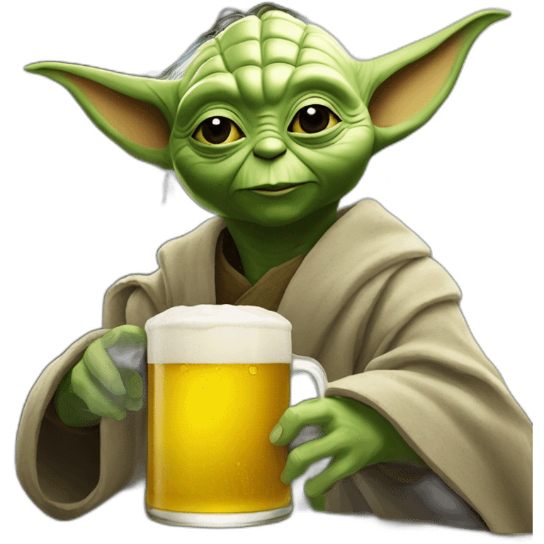 Yoda drink beer at germany emoji