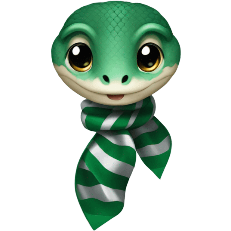 cute Slytherin snake with scarf hogwarts emoji