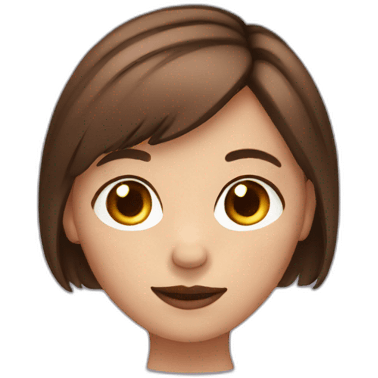 girl with short brown hair and nose ring emoji