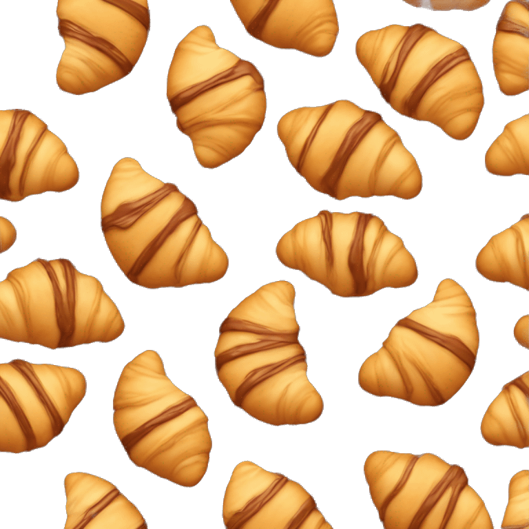 Un croissant avec du chocolat fondu dessus  emoji