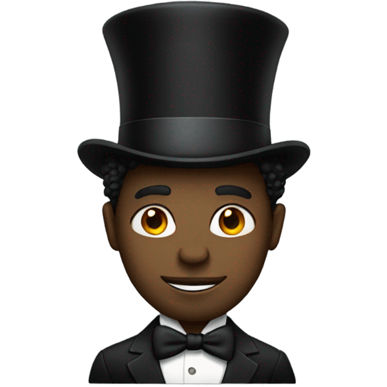 Black guy with a top hat emoji