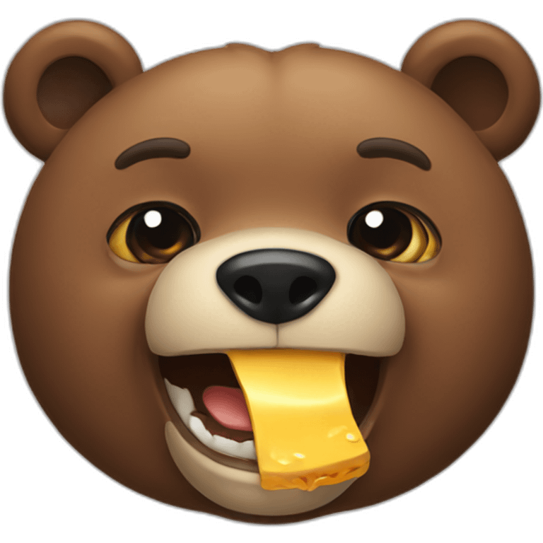 An hungry bear emoji