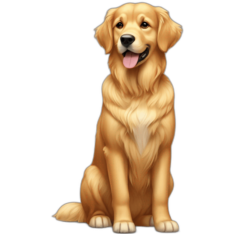 Dog Canine Golden Retriever Full-height emoji