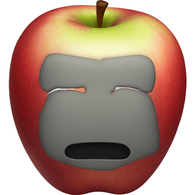 A single apple no face  emoji