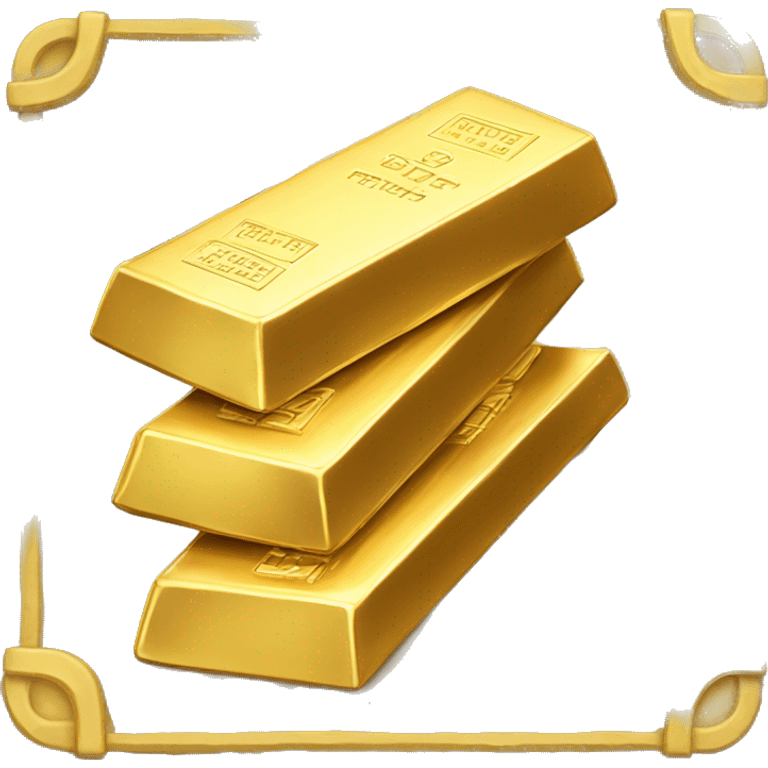 Gold bar in Round coin emoji