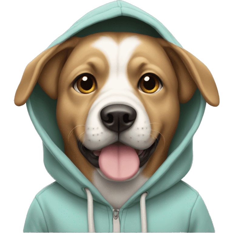 Dog with a hoodie emoji