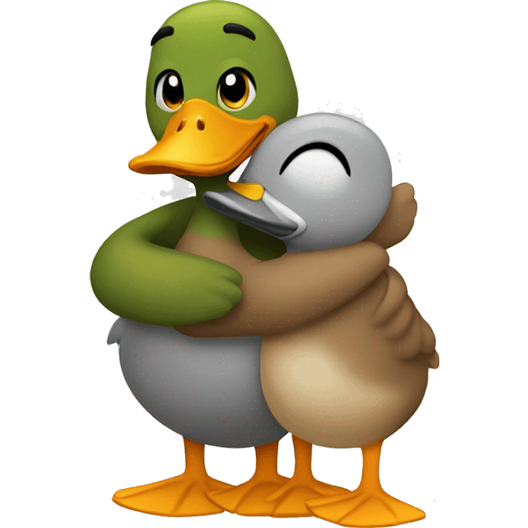 Duck hug  emoji