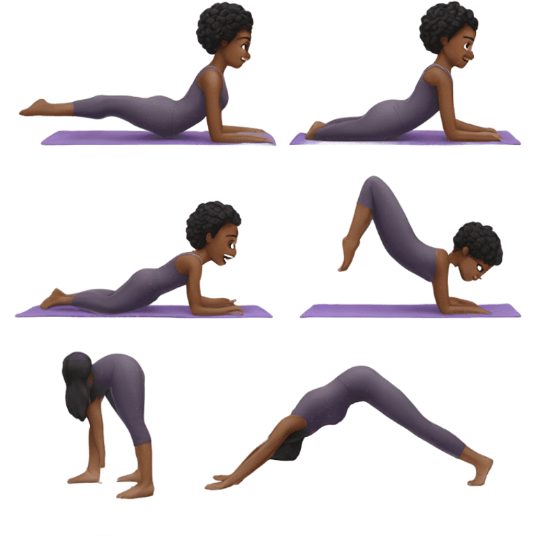 Black girl doing Pilates  emoji