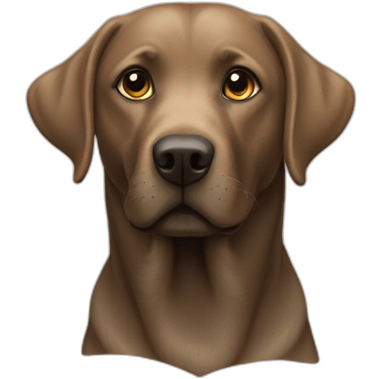 Labrador avec une cape bleue emoji