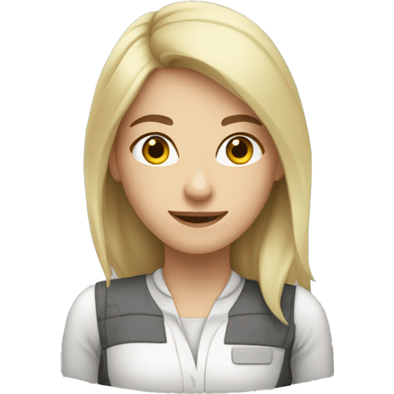 Caucasian Girl at work  emoji