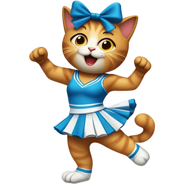 Cat cheerleader emoji