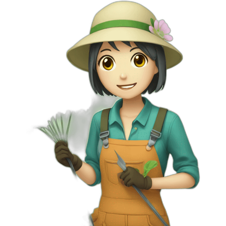 anime gardener girl emoji