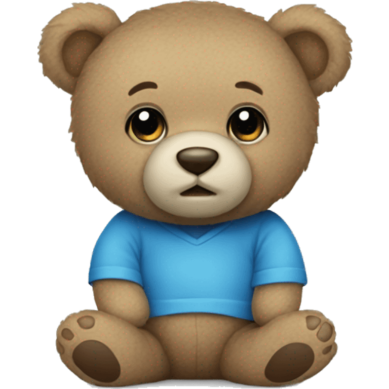 Teddy bear blue emoji