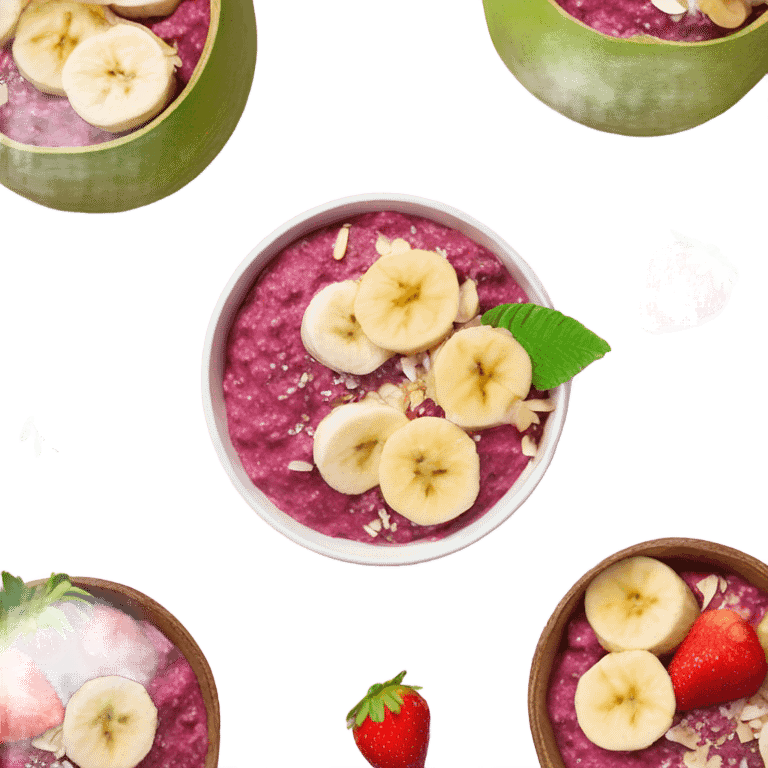 Pink açaí bowl  emoji