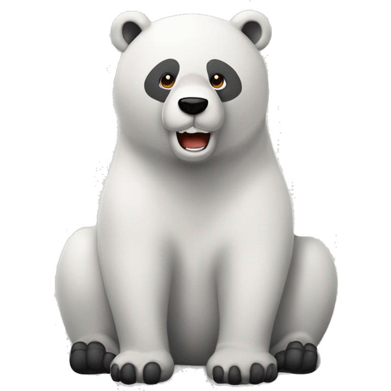 Drei süße Bären in einer Reihe: ein Eisbär, ein Braunbär und ein Schwarzbär  emoji