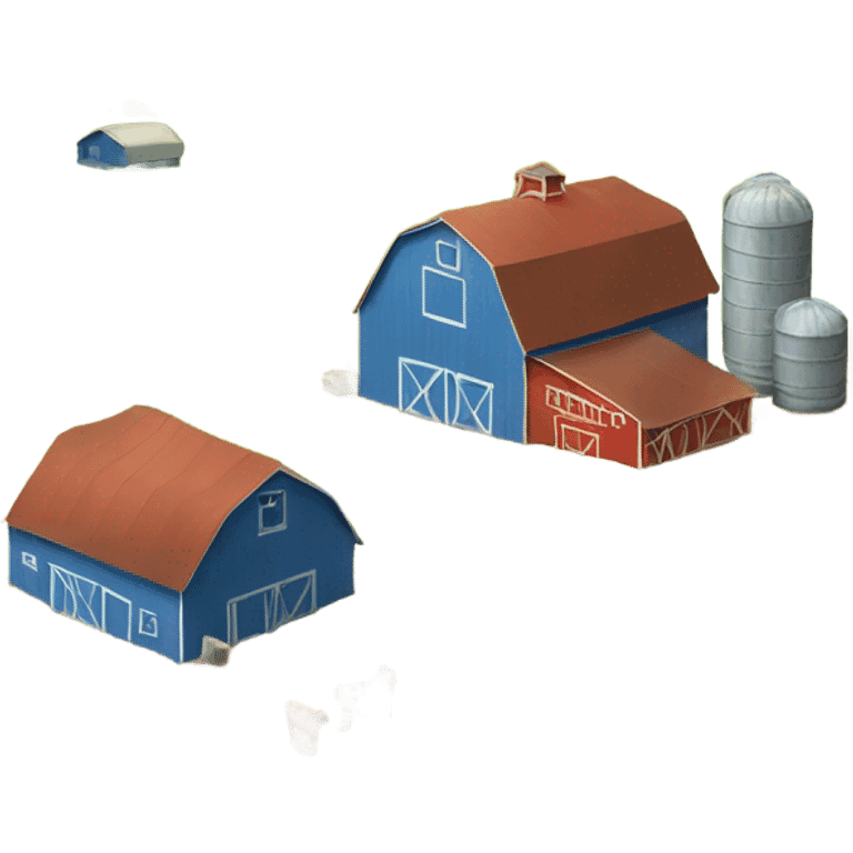 farm with blue sky emoji