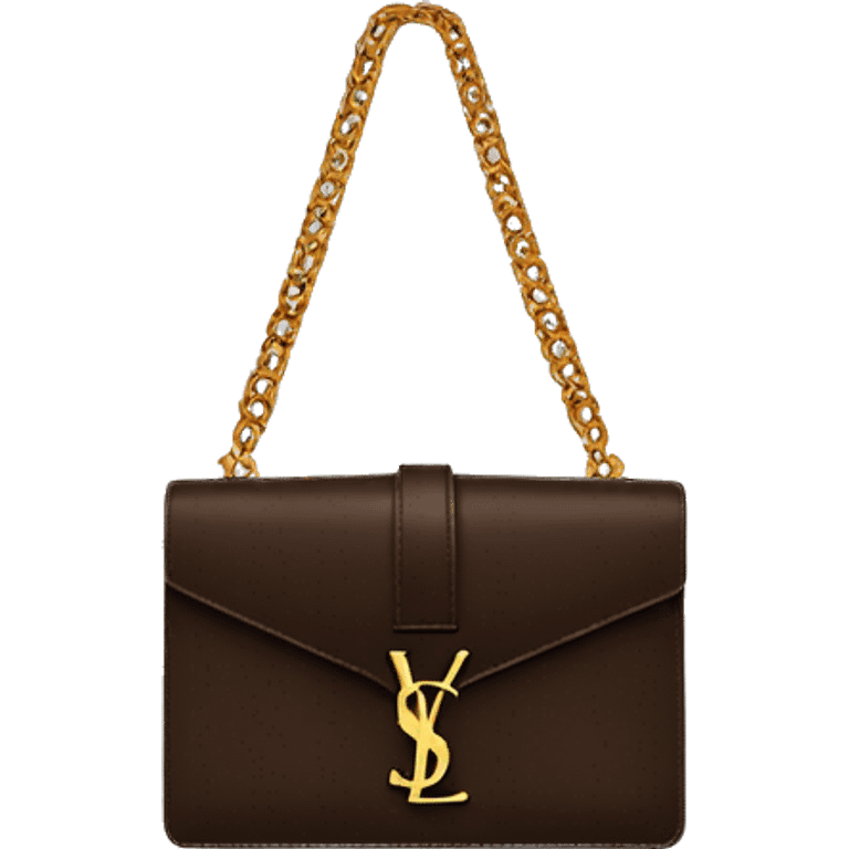 Dark brown YSL bag emoji