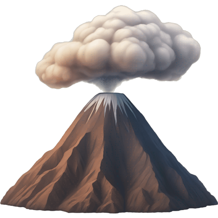 calm volcano, relief emoji