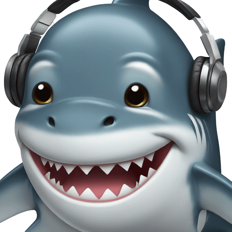 shark with headphones emoji