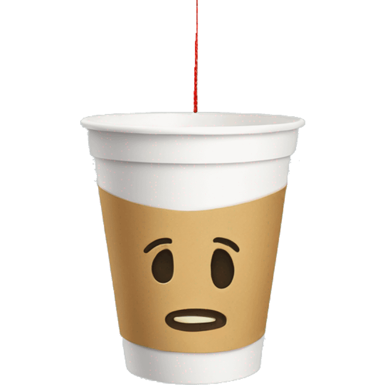 paper cup with string hanging down emoji