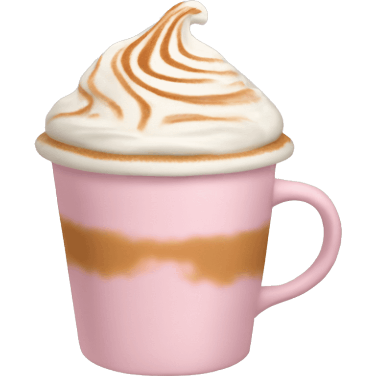 Autumn light pink pumpkin latte emoji