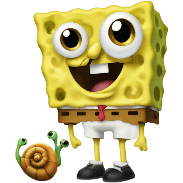 SpongeBob SquarePants with Gary the snail  emoji