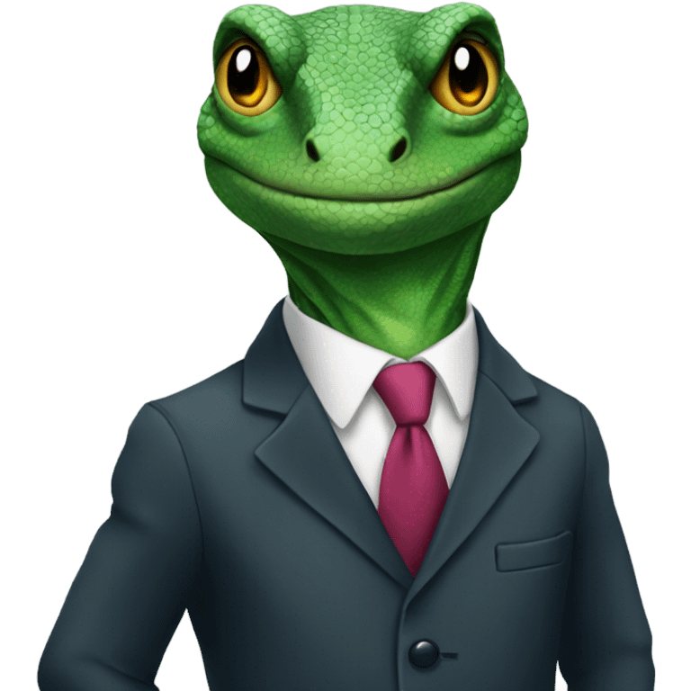 lizard in a suit  emoji