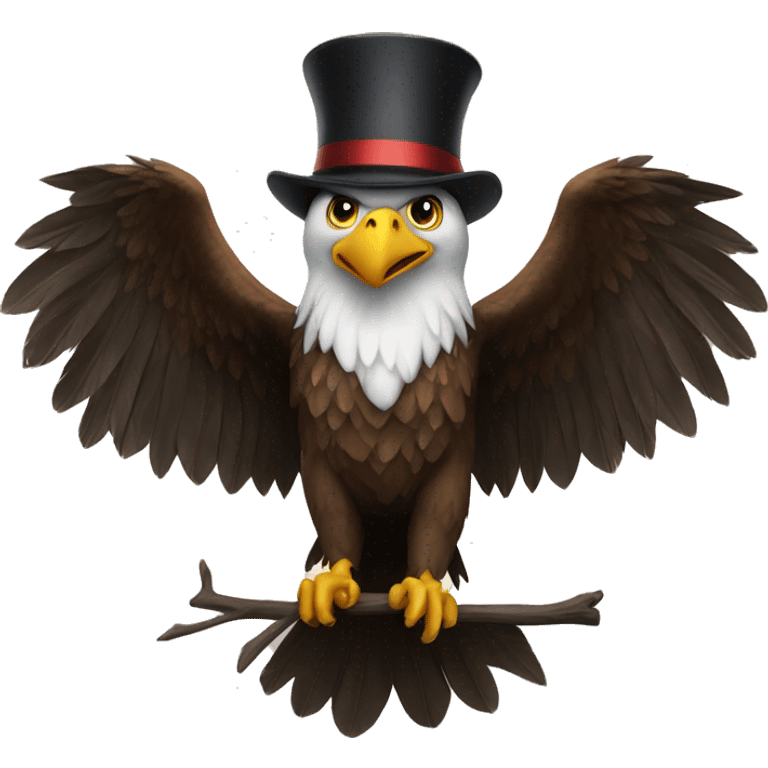 eagle with tophat emoji