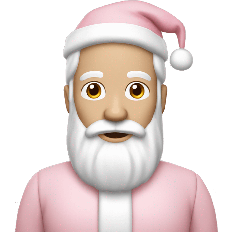 Light Pink Santa Claus with Caucasian skin emoji