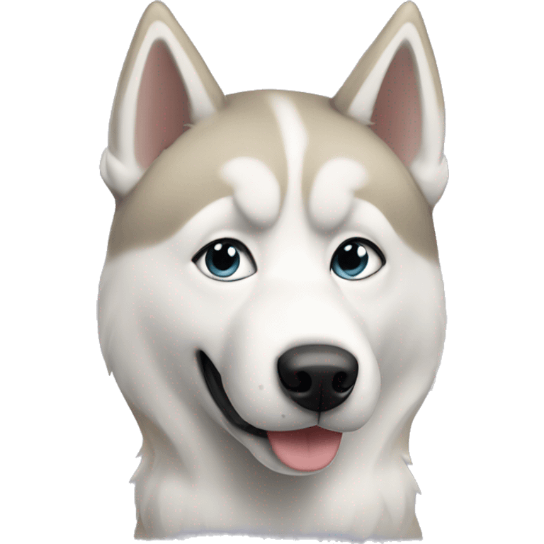 Blonde husky  emoji