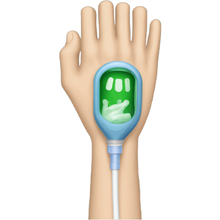 peripherally inserted central catheter in arm  emoji