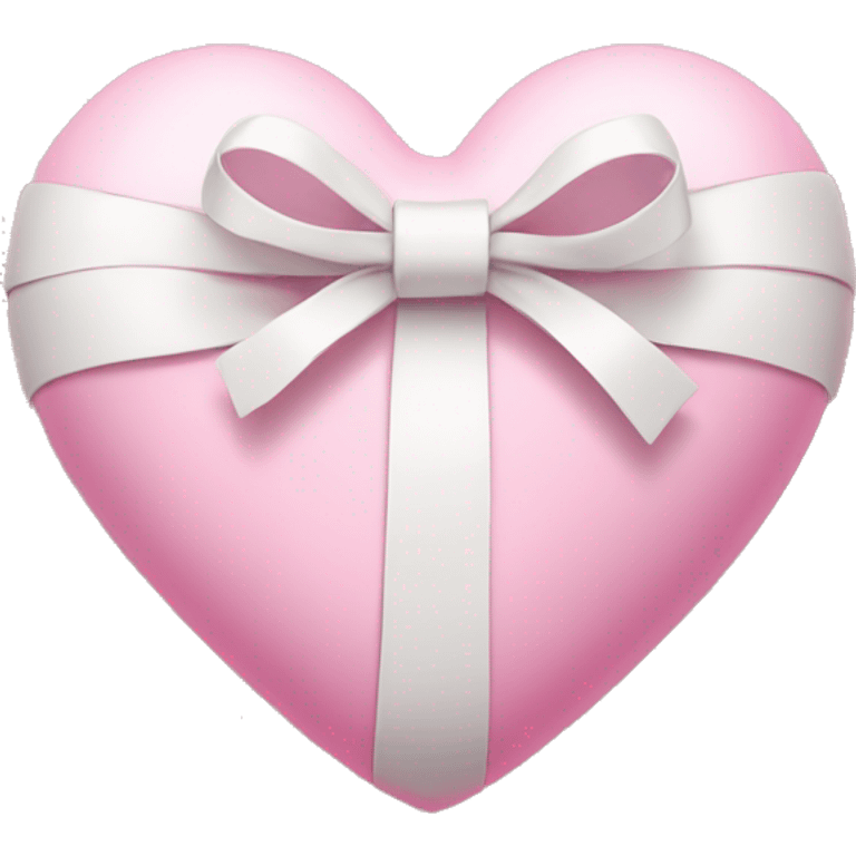 Pink heart wrapped with white bow emoji